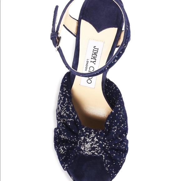 HELOISE 120 | Black Velvet Platform Sandals | Winter 2022  Brand New Jimmy Choo Platform heels! Size 7.5!